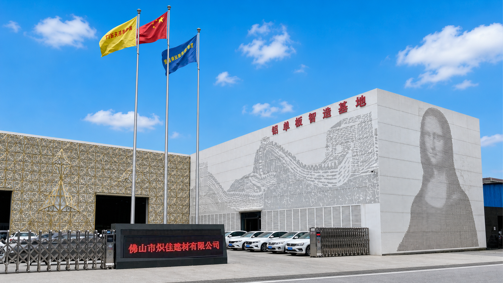 经过透视校正与画面整理的广东炽佳建材有限公司厂房